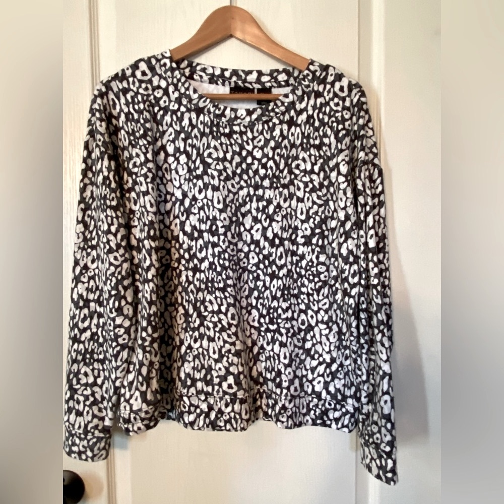 Tahari animal print top